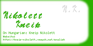 nikolett kneip business card